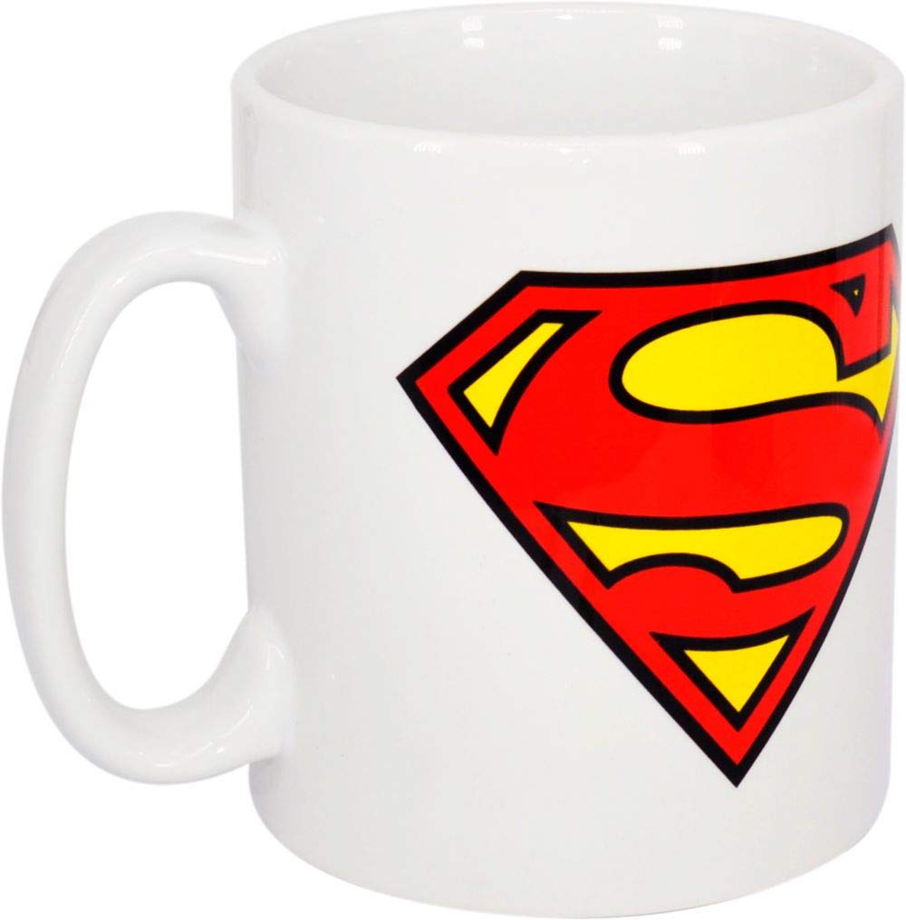 Other Superman Modern Ceramic BPA Free Superhero Mug, 236.588 ml, Round, Home, Hot Drinks
