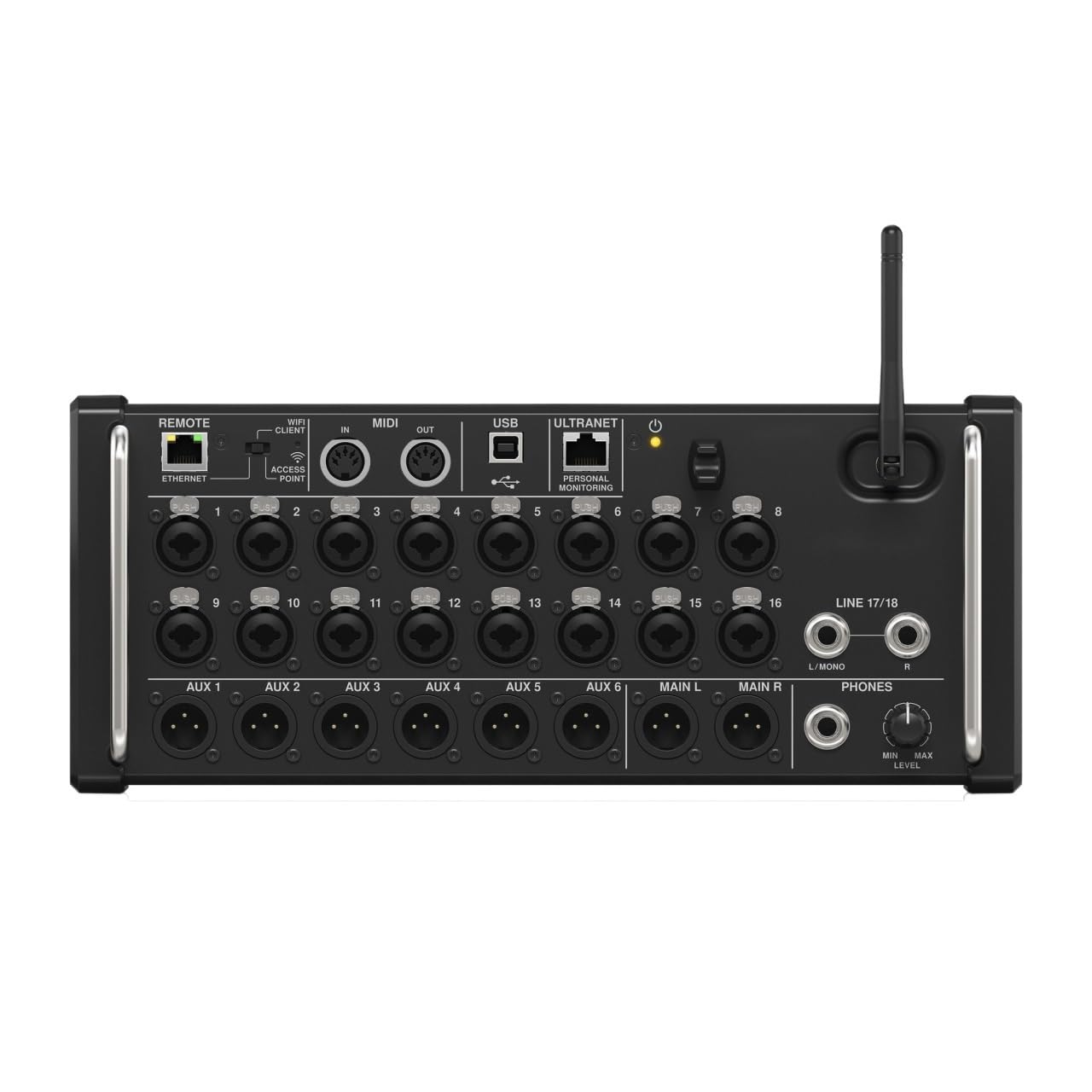 Mixer per DJ, XR18/MR18 Rack Mount Professional Digital Mixer Mixer DSP WiFi Integrato Studio di Registrazione DJ con registratore USB