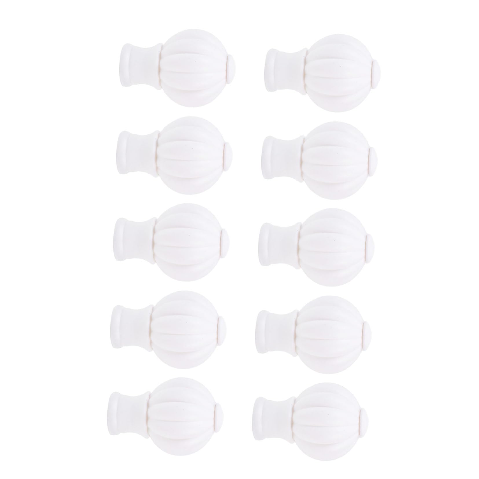 HOODANCOS 10pcs Simple Curtain Rod Finials Decorative for Window Curtains Easy to Install for Home Decor Design Great for Various Styles