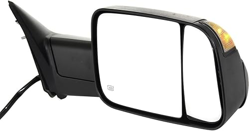 Miniatura 3 de Espejo eléctrico derecho del lado del pasajero 2012-2018 para Ram 1500 2500 3500 Pickup manual plegable calentado texturizado con charco y luces de
