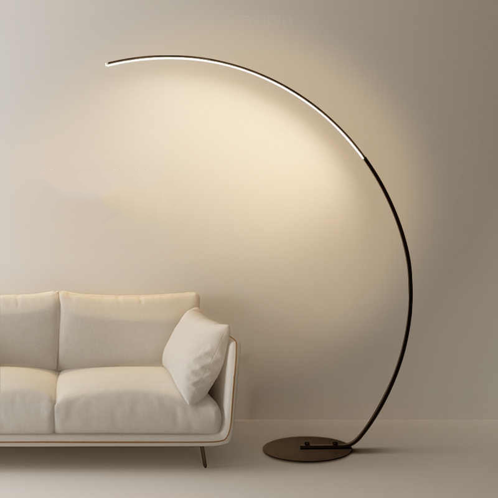 Lampada da terra a LED dimmerabile, lampada da terra ad arco, lampada da terra ad arco per lettura con telecomando, lampada alta moderna, lampada per illuminazione ambientale per soggiorno, ufficio, c