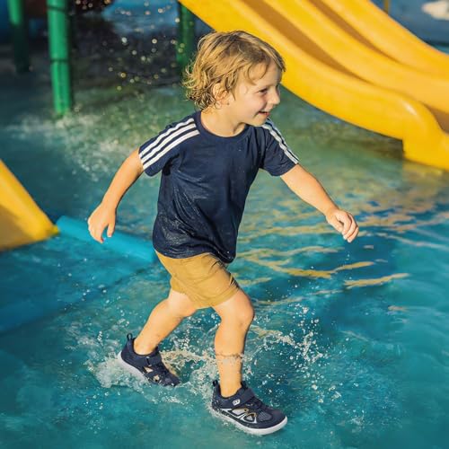 Image of JOINFREE Toddler Sandals Kids Wide Girls Boys Aqua Athletic Sneakers Barefoot Beach Sandals Quicky-Dry Non-slip Outdoor Water Sports Hiking Sandals Summer Water Shoes for Pool River Swim