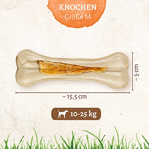 8in1 Delights Strong Knochen M - extra starker Kauknochen für kräftig kauende mittelgroße Hunde, 1 Stück