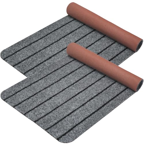 LotFancy 2-Pack Waterproof Front Door Mat 17'x...