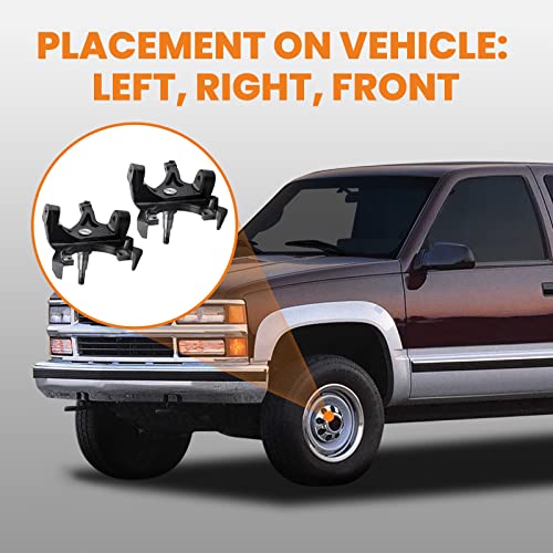 maXpeedingrods 2” Front Drop Spindle Lowering Kit for Chevy Silverado/GMC Sierra C1500 C2500 1988-1998, for Chevy Suburban C1500 C2500 1992-1999 w/ 1.25" Rotors - Image 4