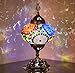 New BOSPHORUS Stunning Handmade Turkish Moroccan Mosaic Glass Table Desk Bedside Lamp Light with Bronze Base