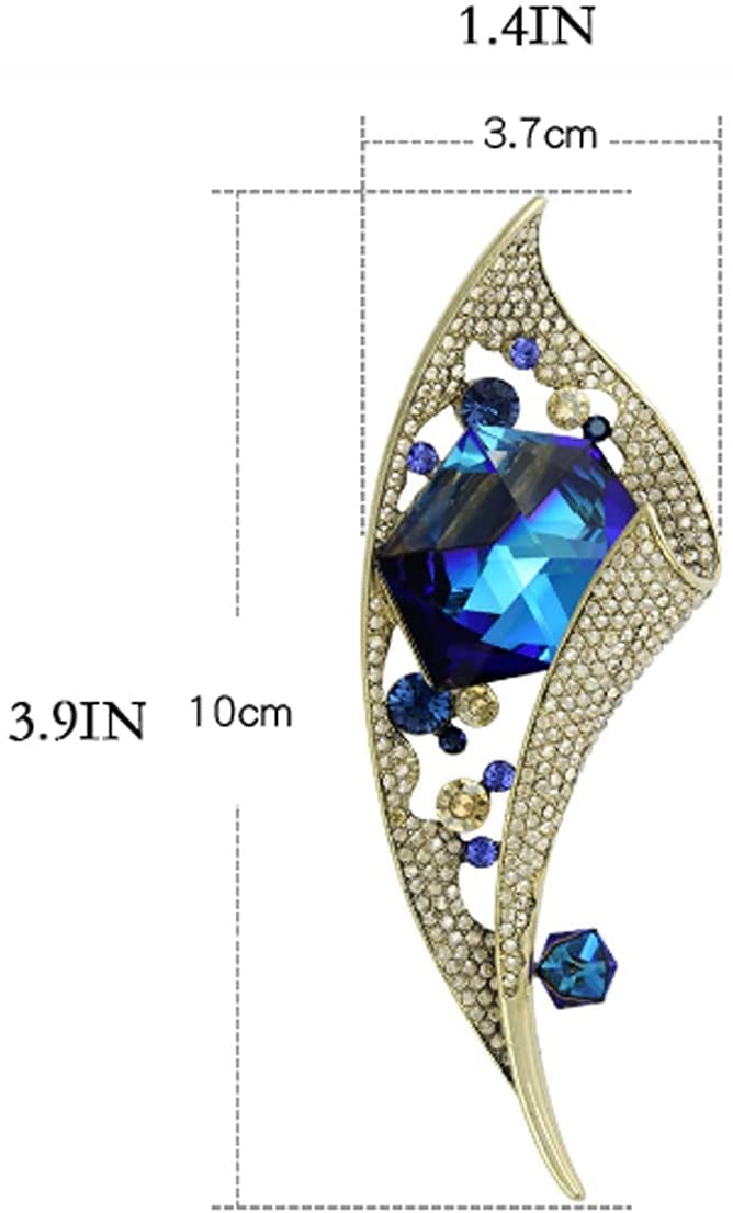 LNNSHX Broche Broche Elegante Broche único Solapa Bufanda Ropa Ramillete Ramillete De Cristal Accesorios Damas Cumpleaños Boda Baile De Graduación San Valentín Broches Decorativos para Mujer