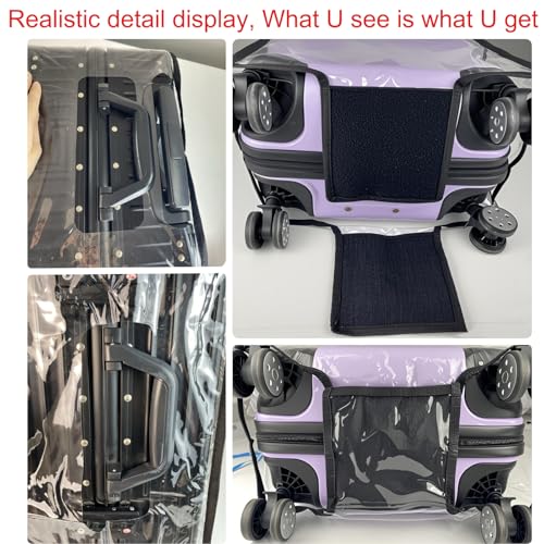3 Pack Luggage Covers for Suitcase Clear PVC 0.4MM Thickened Waterproof Anti-Scratch Protector Sleeve Fits 20 24 28 Inch Baggage TSA Approved Travel Accessories4
