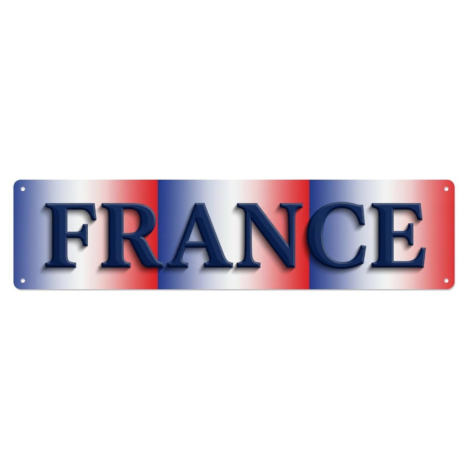 Vintage France Flag Pattern Metal Tin Sign