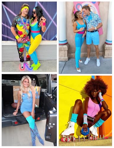 Image of v28 Women's Neon Knit Leg Warmer for 80s Party Dance Sports Yoga