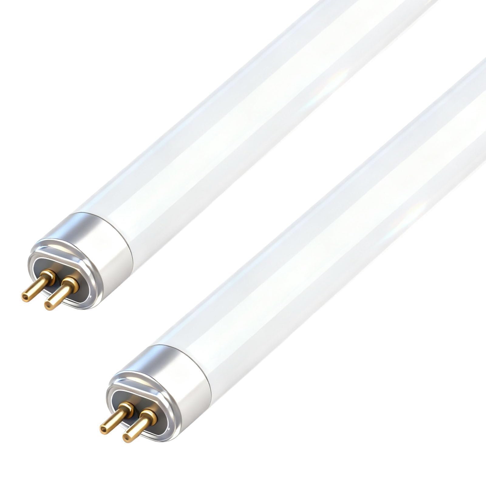 Jiyeo 2 Pack T5 8W Fluorescent Tube Light,4000K Cool White (288mm Length) G5 Base Lamp High Efficiency for Under Cabinet Lighting Kitchen Bathroom Garage Emergency [Energy Class A]