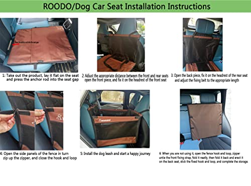 Dog Car Seat For Large Dogs Dog Hammock For Car Dog Carrier Dog Car Seat Cover Waterproof Fabric With Breathable Mesh &Adjustable Dog Seat Belt (Black) #TOP3