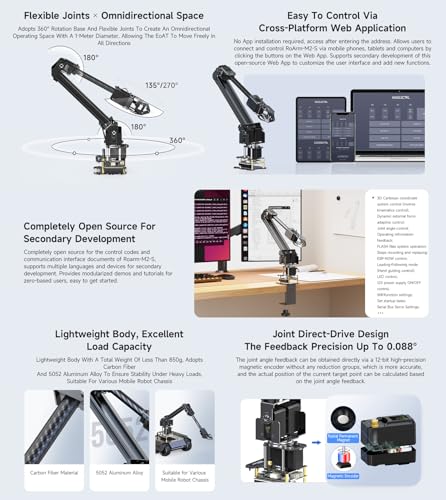 Waveshare Robotic Arm Kit, Desktop Robot Kit, High-Torque Serial Bus Servo, Based On ESP32, 4-DOF, Supports Flexible Expansion and Secondary Development, Wireless Control - Image 5
