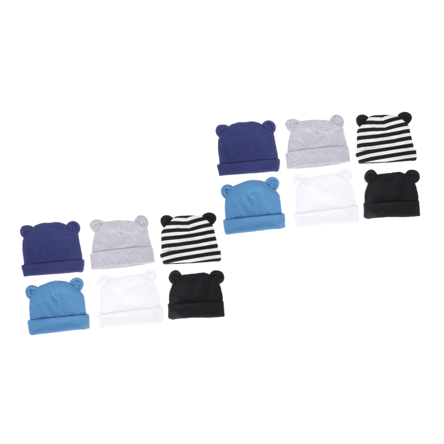 BESPORTBLE Gorro De Recién Nacidos Orejas De Conjunto De Colores Sólidos Y Rayas Bebés De Año