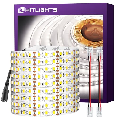 HitLights Cool White LED Strip Lights 5000K, 24.6ft High Density 12V Tape Light Dimmable, 900 LEDs, CRI >90, UL Listed, Flexible Rope Lights for Bedroom, Kitchen, Cabinet (Power Source Not Included)” style=”margin-left: auto;margin-right: auto”></div>
<blockquote class=