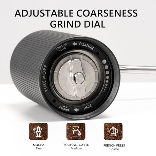 TIMEMORE-Manual-Coffee-Grinder-CNC-Stainless-Steel-Burr-Coffee-Grinder-with-Capacity-20g-Chestnut-C3S-Internal-External-Adjustable-Setting-Double-Bearing-Positioning-for-Travel-Camping-Home-Black