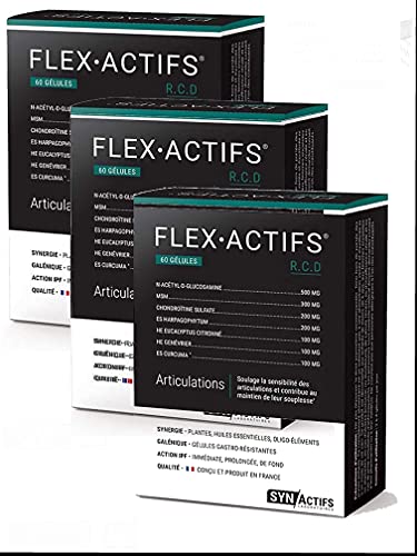 SYNActifs - Complément alimentaire - Extrait de curcuma - Douleurs musculaires et articulaires - Souplesse des articulations et des tendons - Lot de 3 x 60 Gélules(3) Cover