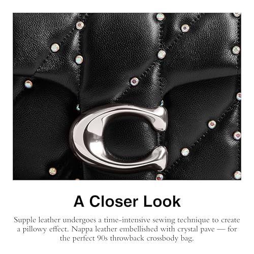 Coach Quilted Pillow Leather Tabby Wristlet with Chain, Crystal4