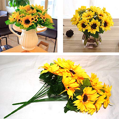 26 Pezzi Artificiali di Plastica Girasole