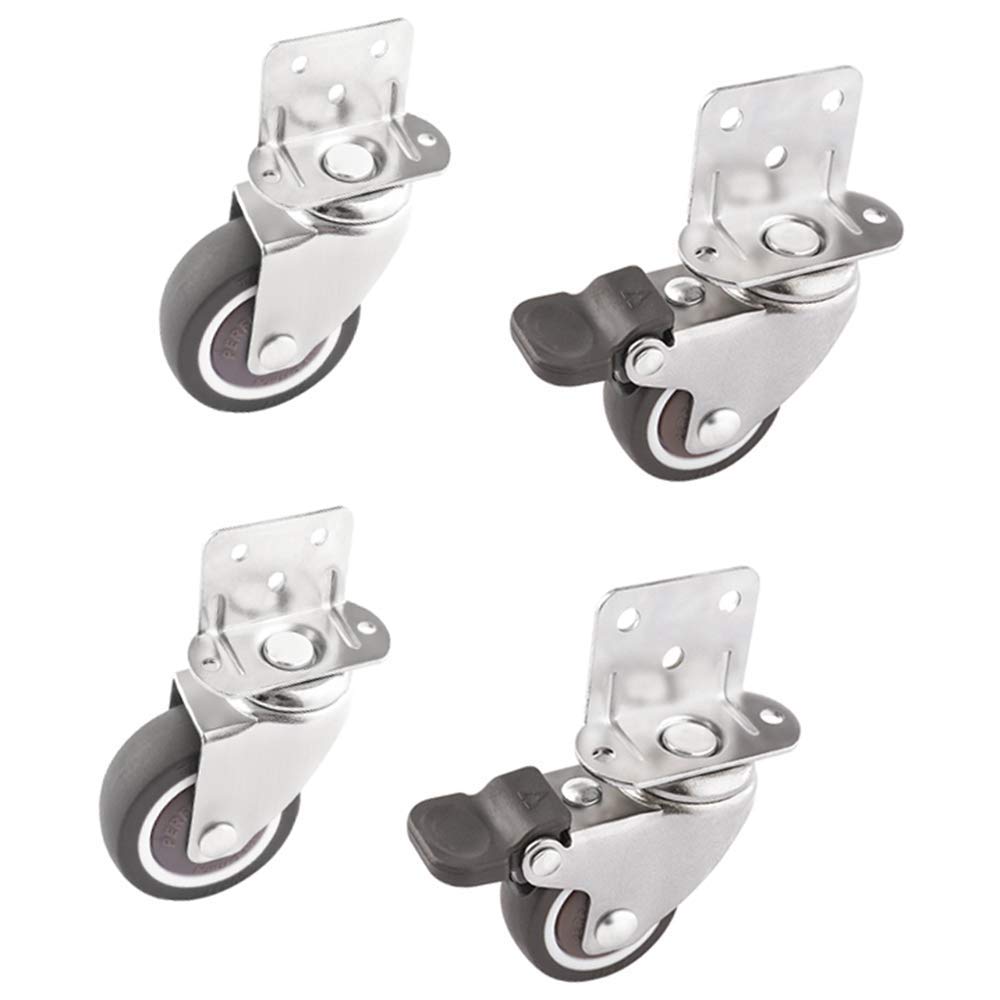 Buy Furniture Caster With Brakes L Castor Wheels Rubber Swivel Wheels