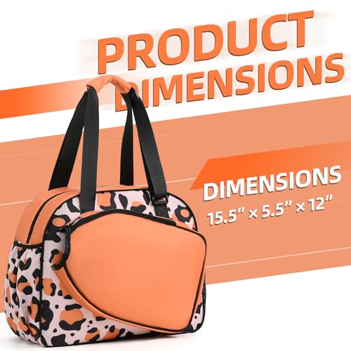 Image of Boulder Bee Pickleball Bags, Premium Pickleball Tote Bag for Girls, Women's Hand /Shoulder Gym Bag w Water Bottle Holder, with Pickleball Racquet /Paddle Holder