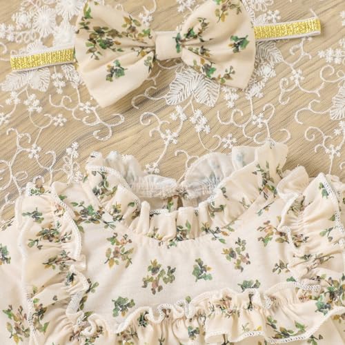 GRNSHTS Newborn Baby Girl Clothes Ruffle Rompers Toddler Fall Outfits for Girls Set Little Girl Fall Winter Clothing4
