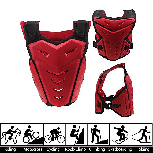 Possbay Chest Back Vest Armor Protector for Motocross Riding Skating Skiing Scooter