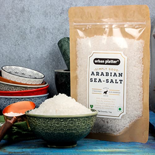 Urban Platter Arabian Sea Salt Crystals, 1Kg [Unrefined Noniodised