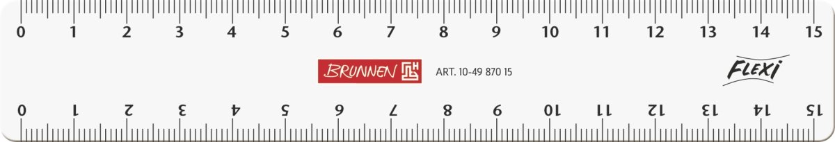 Brunnen VE10 - Regla flexible, 15 cm, color transparente