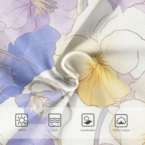 KLL The Garden Tricolor Pansy Flower Little Boys Soft Training Underwear Cute Undies3