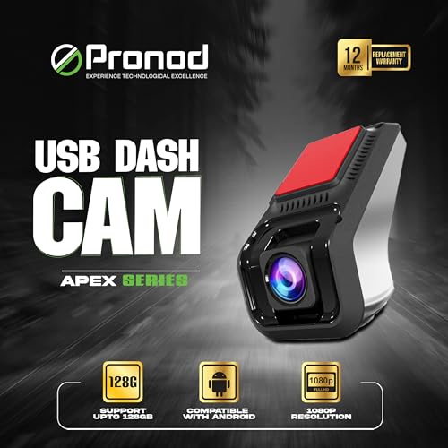 Image of PRONOD 2K Dash Cam for Car | Dashcam for Car with Mic- Full HD Resolution, Night Vision, WiFi App Control, G-Sensor, 24H Parking Mode, Loop Recording,- Supports 128GB, Free Hardware Kit (DVR Android)