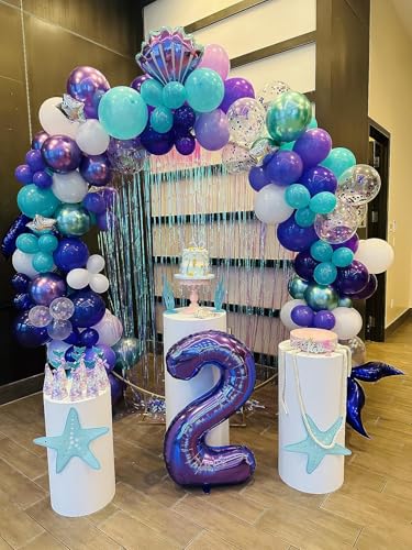 Image of 4 Balloon Numbers Birthday Decorations, 40In Purple Balloons for Men Women | Eye-catching Appearance, Perfect Decorative Centerpieces, Convenient Self-sealing Structure, Widely for Various Occasions