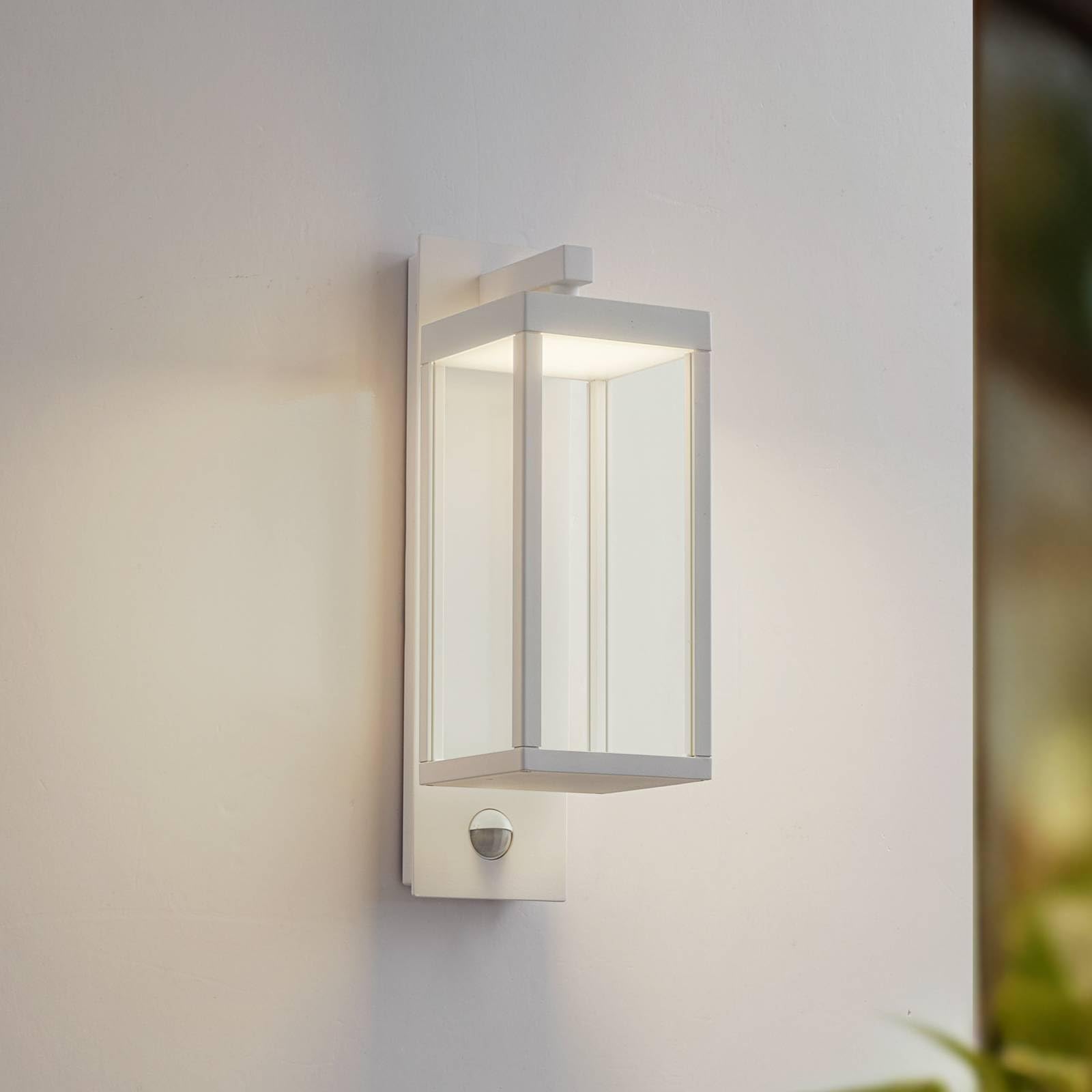 Lucande LED Lámpara de pared exterior Ferdinand (Moderno) en Blanco hecho Aluminio (1 llama, lámpara para exterior/fachada, casa terraza y balcón