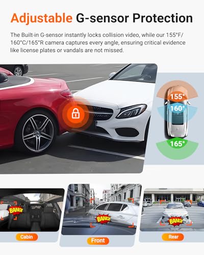 undefined Vantrue N4 Pro S 4K 3 Channel Dash Cam w/Triple STARVIS 2, 4K+1080P+2.5K Front Inside Rear Dash Camera, 4k+2.5K Dual Channel, HDR IR Night Vision, Voice Control, Parking Mode, GPS, Wi-Fi, Support 1TB の商品画像 5