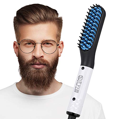 Beard Straightener for Men, Vimpro Multifunctional Electric Hot Comb and Beard Straightening Brush Hair Straightening Comb with Dual Voltage 110-240V Great for Travel
