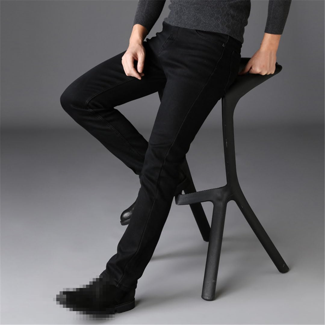 Vogrtcc Pantalones Vaqueros Elásticos para Hombre Business Slim-Fit Casual