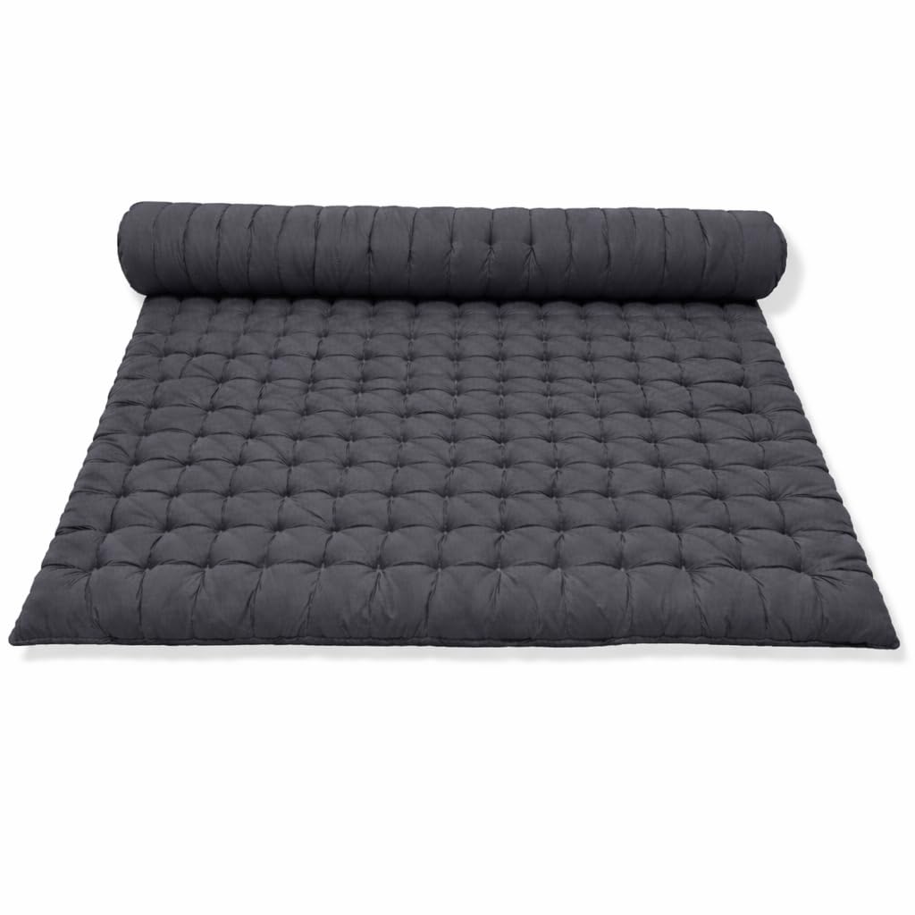 Soft Cotton Quilt | Foldable Light Weight Filled Single Firm Cotton Quilt Mattress| Gadda (Solid Coloured, 2 Sleeping Capacity, 5 x 6 ft or 72 x 60 Inches Queen) (Grey)-picture-25