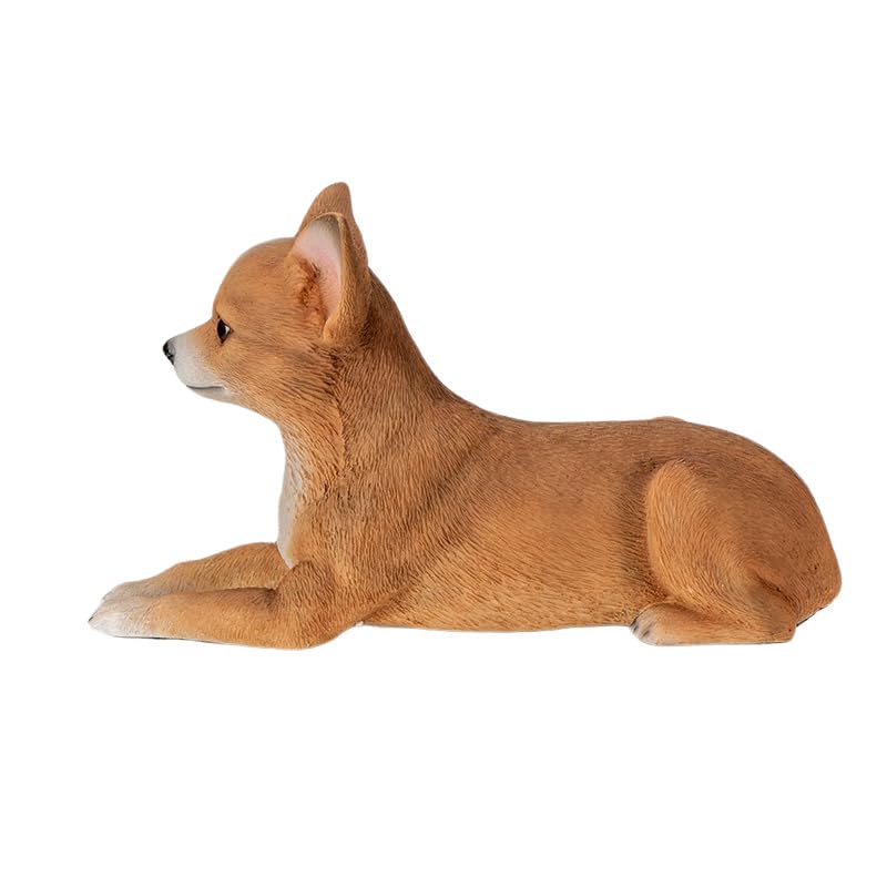 Pacific Giftware Estatua de perro chihuahua, bonita decoración para el hogar, para los amantes de los chihuahuas y coleccionistas de animales, decoración única para cumpleaños y