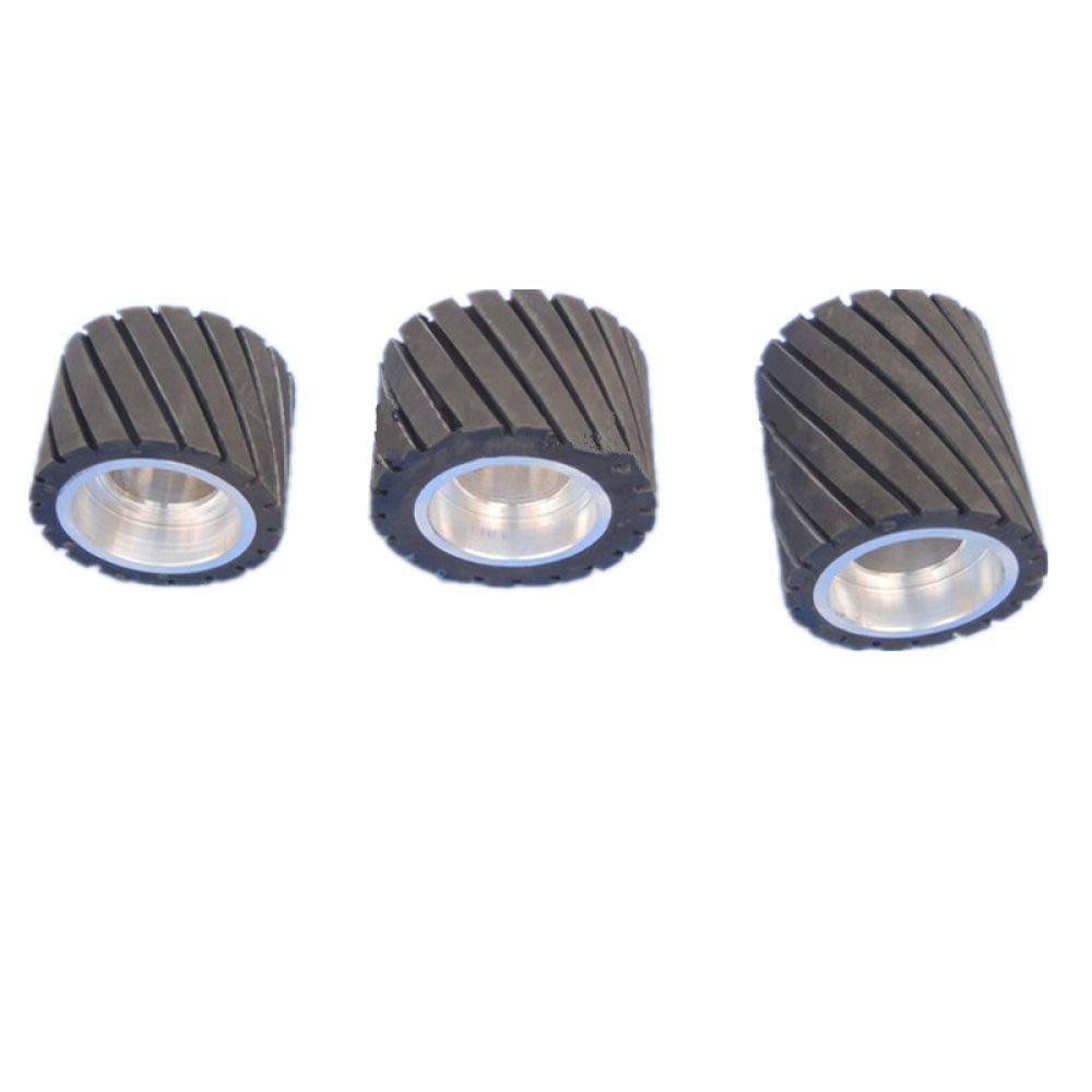 Ruota in gomma 70mm / 80mm OD 6204 Cuscinetti (senza) Smerigliatrice a nastro dentata con foro Levigatrice a nastro abrasiva Contatto con ruota dentata, 6204 C