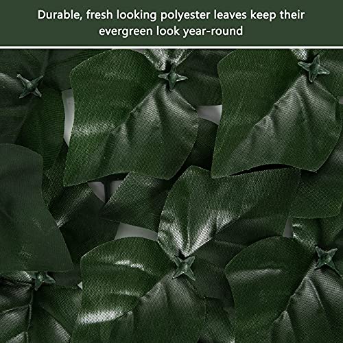 Moeput Faux Ivy Privacy Fence Screen Outdoor Expandable Artificial Greenery Roll Fake Hedge Wall Patio Green Plastic Leaf Plant Vine Grass Panels Gate Covering for Garden Yard Balcony (98.4 X 39.4 in) by Moeput - Image 3