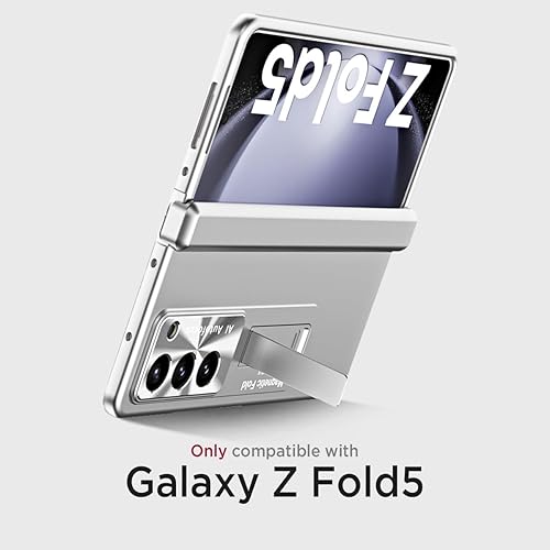 Miniatura 2 de Miimall Funda delgada para Samsung Galaxy Z Fold 5 con protección de bisagra, protector de pantalla y soporte, funda rígida ultra fina y ligera para