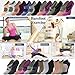 Gmark Every Day Exercise Women Yoga Socks, Athletic Invisible Slipper Socks With Grips For Hospital, Pilates, Pure Barre, Barefoot Workout Keep At Home(Heel Ballet Straps 3 Pairs Black&Grey&Purple M)