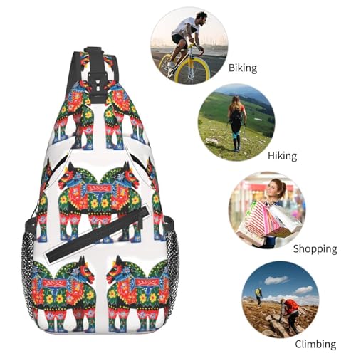 Mochila tipo sling negra para senderismo y viajes miniatura 5