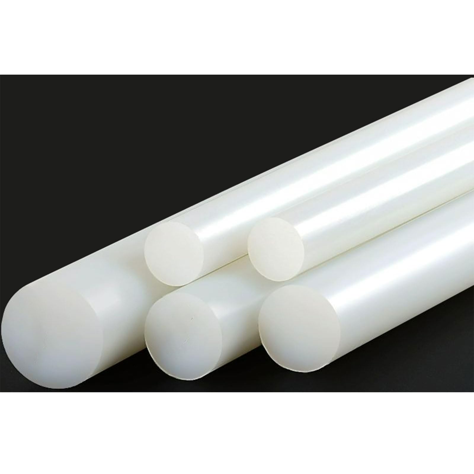 HTRY High Density Polyethylene Round Rod, Nylon Rods - 3mm,4mm, 6mm,50mm Diameter - High Strength, Wear-Resistant For Engineering & Automotive Applications, Machine Processing, Gears(Size:10mm×500mm)
