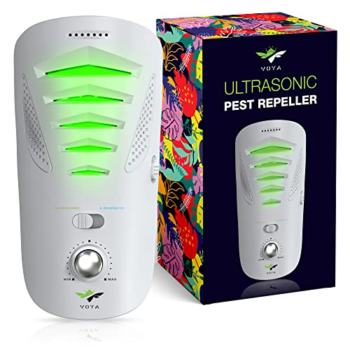 New 2022 Ultrasonic Pest Repeller Plug in - Outdoor/Indoor Electronic Pest Repellent - Get Rid of Rat Mouse Squirrel Bug Cockroach Fly Spider Mosquito - Pest Control for Home Office Warehouse Hotel