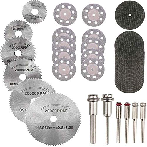 DIY Crafts Design # No 1, Pack Of 36 Pcs, Diamond Cutting Wheel and HSS Circular Saw Blades and Resin Metal Cutting Wheels Tools DIY Work (Design # No 1, Pack Of 36 Pcs)