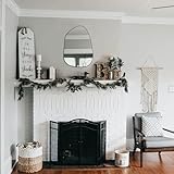 PERFNIQUE Irregular Wall Mirror Asymmetrical Mirror, 69 x 48 cm Black Mirrors for Bathroom Bedroom Living Room Entryway, Decorative Modern Wall Decor (Black,69 x 48 cm) - Image 9