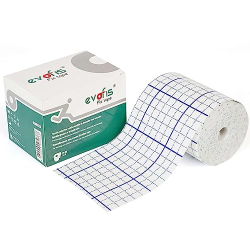 Evofis Tape Crossfit Esparadrapo Deportivo | Tape Vendaje Deportivo para Compresión/Fijación de Apósitos | Pretape Elástico Adhesivo (10 cm x 10m Blanco)