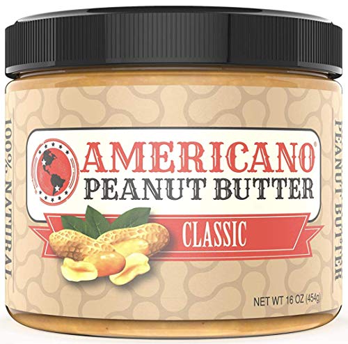 Americano No Sugar Added Peanut Butter Creamy, Classic Natural Peanut Butter, 16 Ounce, Sugar Free Peanut Butter Creamy Peanut Butter Natural Peanut Butter No Sugar Peanut Butter