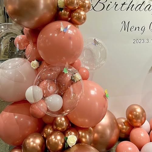 Image of Voircoloria 90pack Retro Pink Balloons Different Size 18 /12 /10 /5 Inch Pink Balloon Garland Arch Kit for Graduation, Wedding, Birthday, Princess Theme Party, Baby Shower, Anniversary Party Decorations